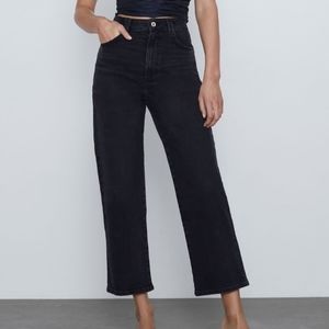 Zara Super High Rise Vintage Slim - Faded Black
